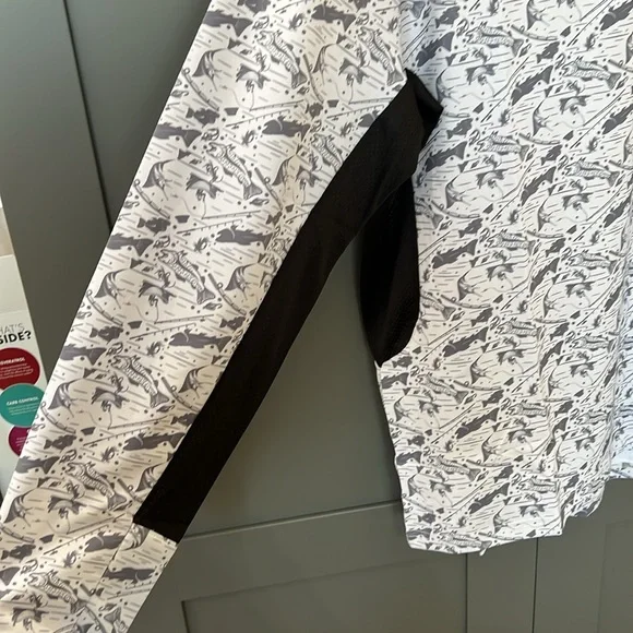 NWT{Koofin}Mens Sz M Gray/Wht/Blk Performance Fishing 1/4 Zip Pullover Shirt - Picture 4 of 5